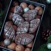 Печенье "Шоколадные шишки" на новогоднюю елку