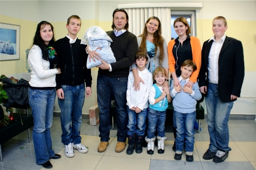 Ольга Сорокина с семьей