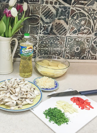 Рецепт картошки с грибами в духовке