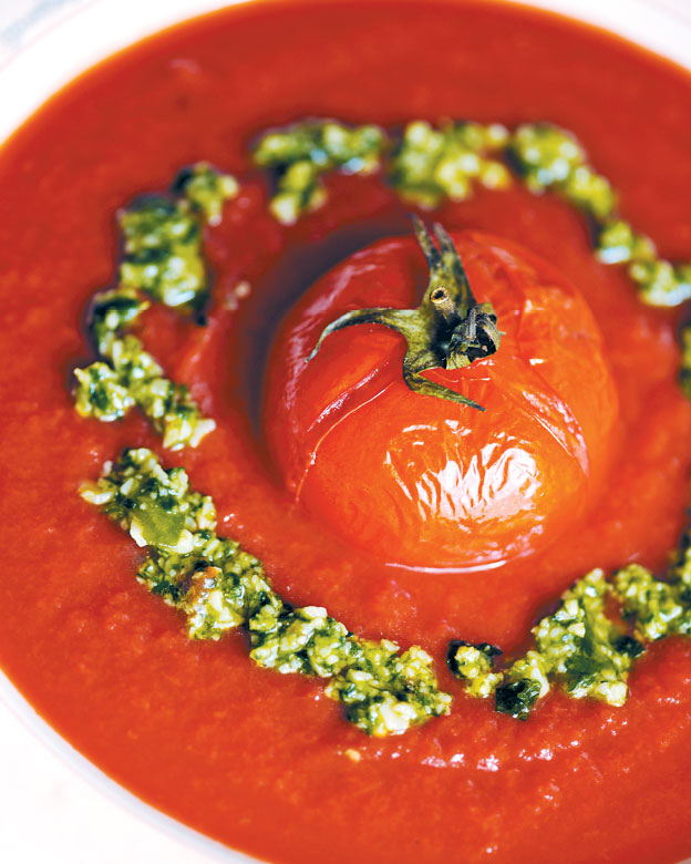 Суп-пюре из запеченных помидоров