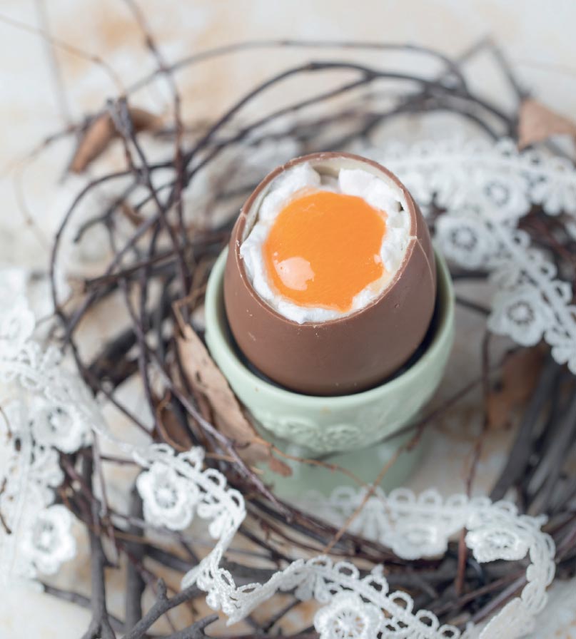 Шоколадные яйца с кешью-кремом