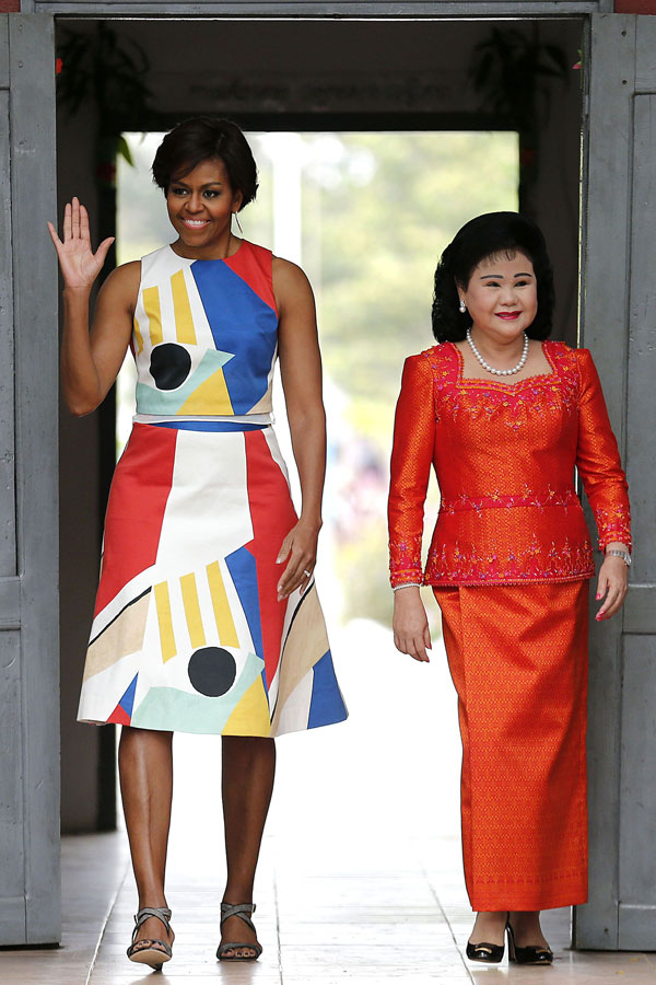Мишель Обама во время официального визита в Японию