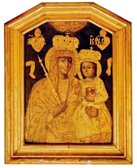 Вотивные фигурки на православных иконах