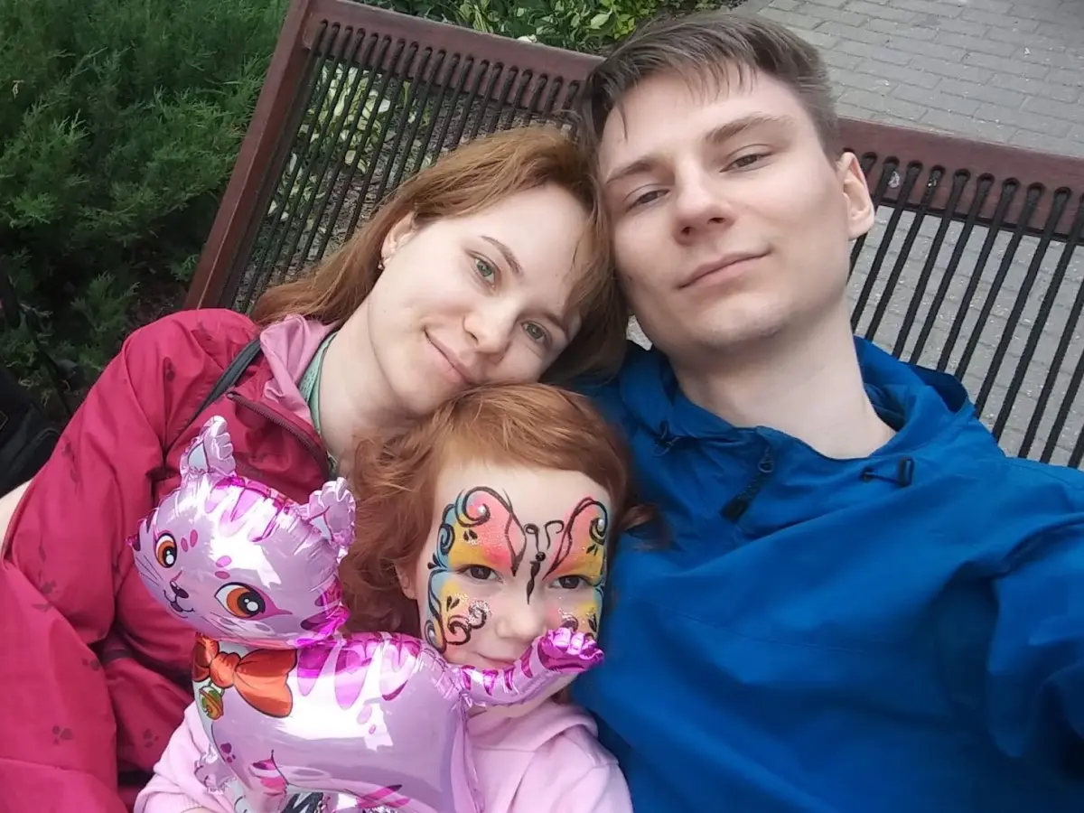 Тарасова Наталья с мужем и дочерью