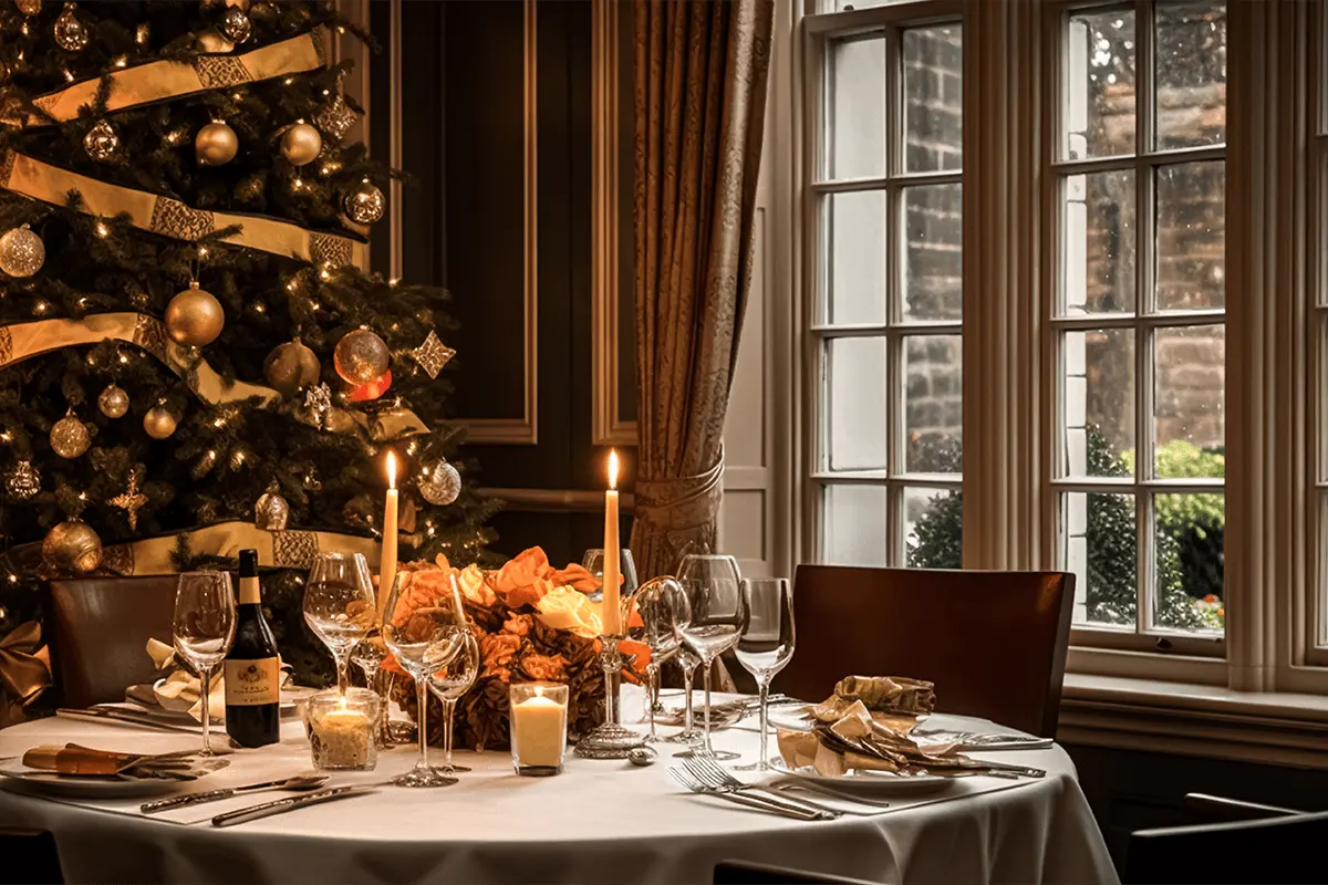 Накрытие новогоднего стола